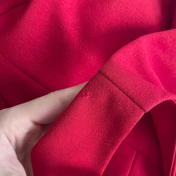 Vintage Love...Ady Red Asymmetrical Sleevless V-Neck Bodycon Dress Size XS - Picture 6 of 6